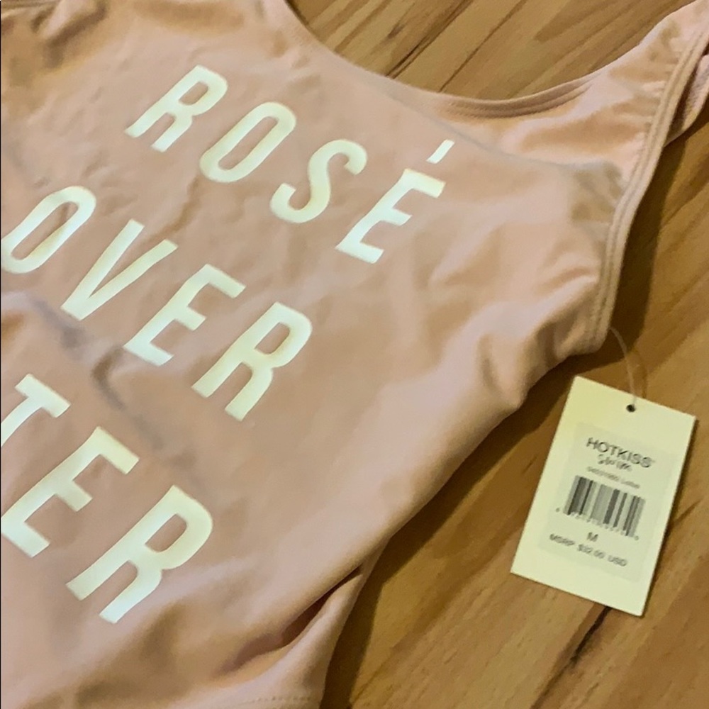 Rosé over water one piece bathing suit - Picture 6 of 7